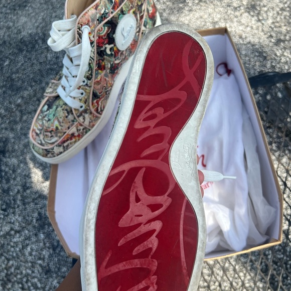 The Christian Louboutin Multicolor Python Faience Rantus High Top Sneakers. - Picture 5 of 5